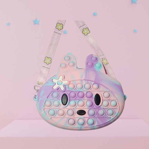 Pop-It Bunny Purse | Kids Fidget Crossbody Bag - Picture 1 of 8